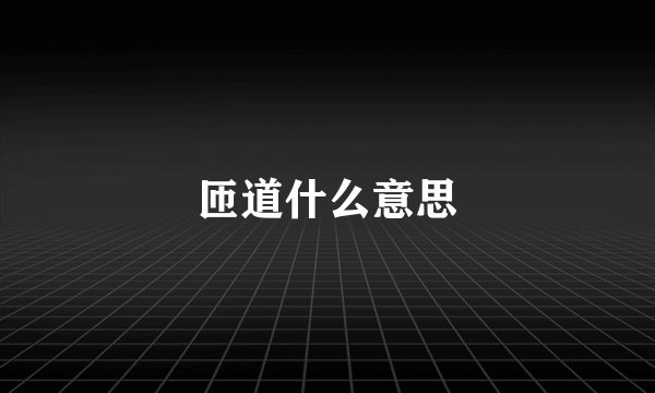 匝道什么意思