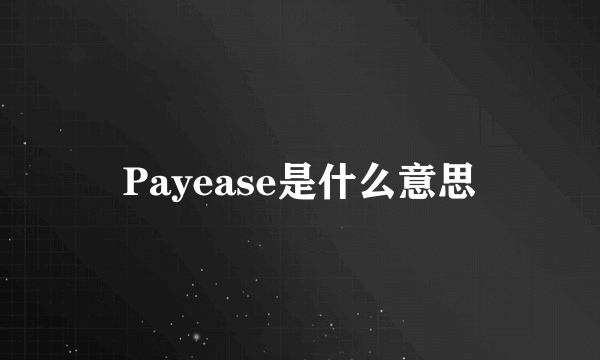 Payease是什么意思