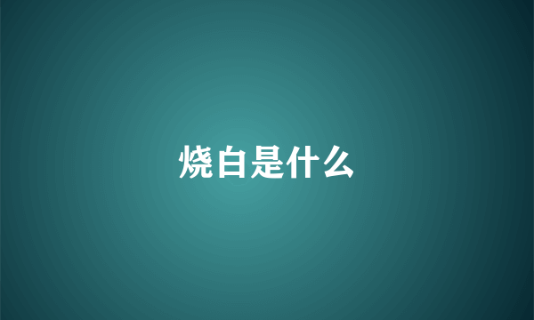 烧白是什么