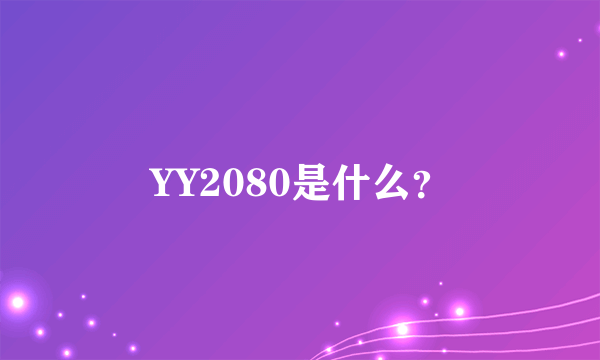 YY2080是什么？