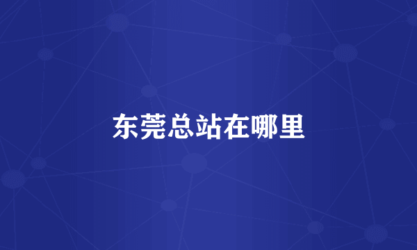 东莞总站在哪里