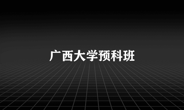 广西大学预科班