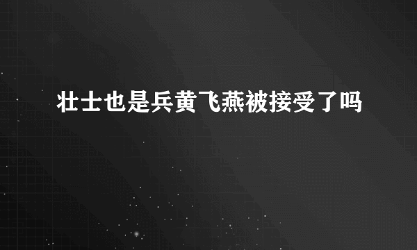 壮士也是兵黄飞燕被接受了吗