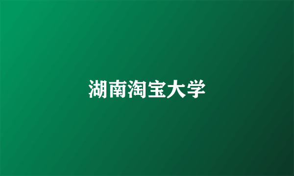 湖南淘宝大学