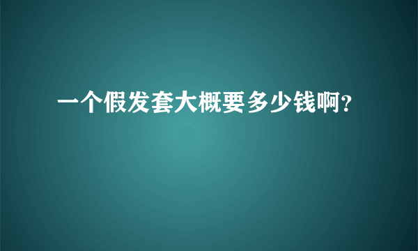 一个假发套大概要多少钱啊？