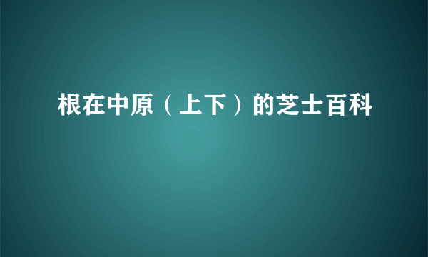 根在中原（上下）的芝士百科