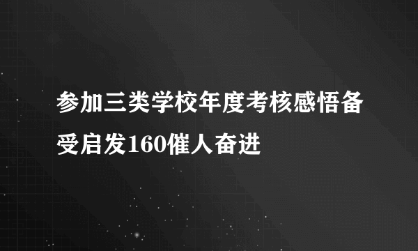 参加三类学校年度考核感悟备受启发160催人奋进
