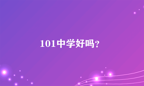 101中学好吗？