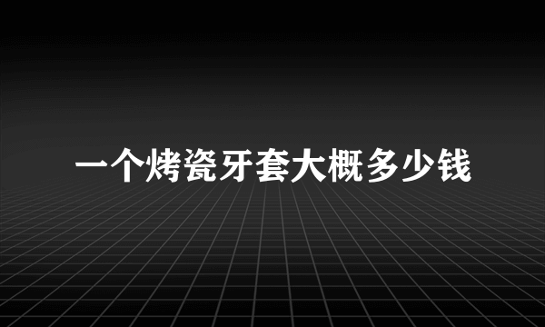一个烤瓷牙套大概多少钱