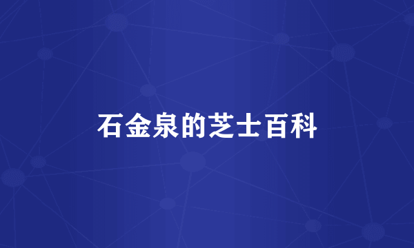 石金泉的芝士百科