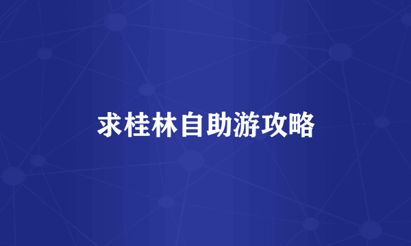 求桂林自助游攻略