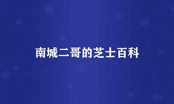 南城二哥的芝士百科