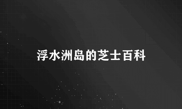 浮水洲岛的芝士百科