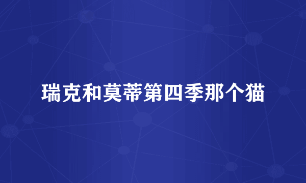 瑞克和莫蒂第四季那个猫