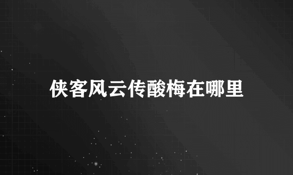 侠客风云传酸梅在哪里