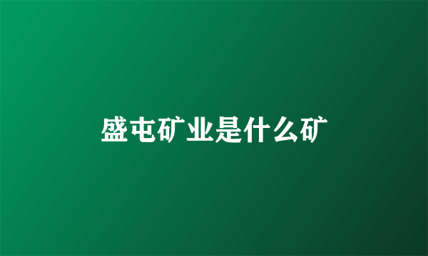 盛屯矿业是什么矿