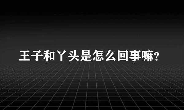 王子和丫头是怎么回事嘛？