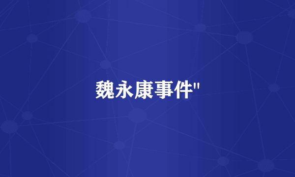 魏永康事件