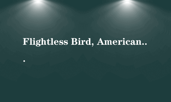 Flightless Bird, American Mouth 中英文歌词