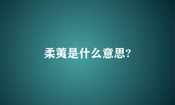 柔荑是什么意思?