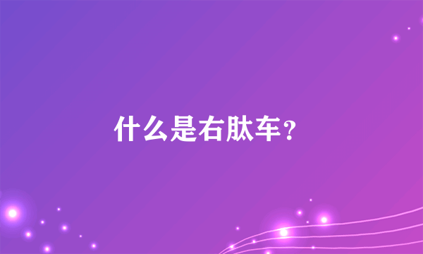什么是右肽车？