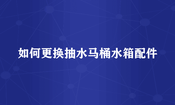 如何更换抽水马桶水箱配件