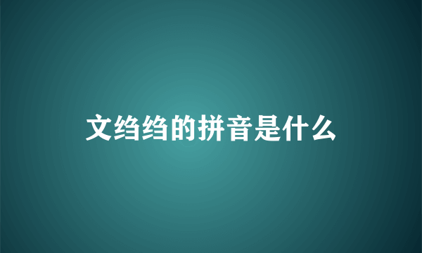 文绉绉的拼音是什么