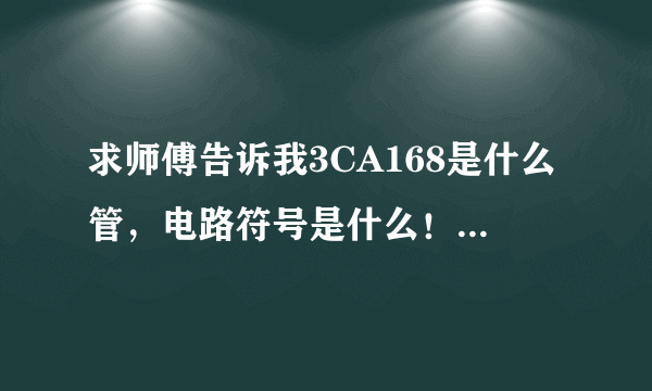 求师傅告诉我3CA168是什么管，电路符号是什么！！谢谢！！好的加分！！