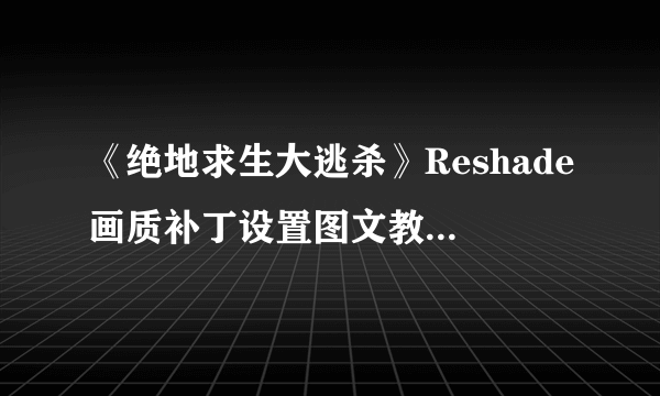 《绝地求生大逃杀》Reshade画质补丁设置图文教程 Reshade怎么用