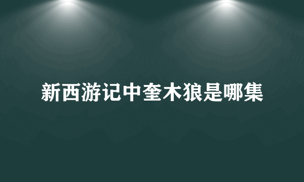 新西游记中奎木狼是哪集