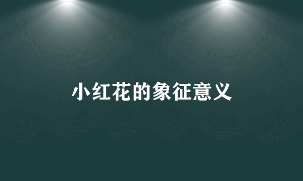 小红花的象征意义