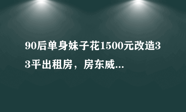 90后单身妹子花1500元改造33平出租房，房东威武，直接减租半年！