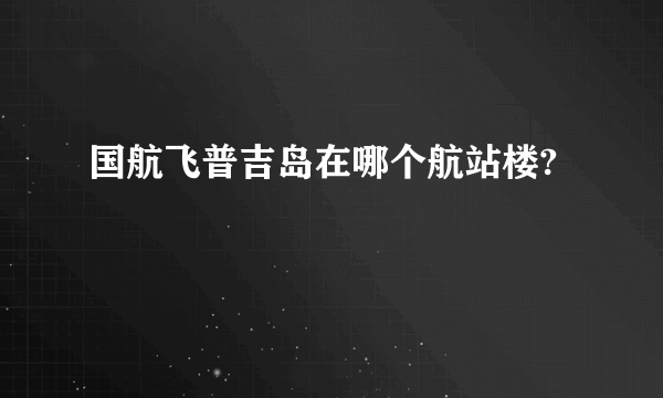 国航飞普吉岛在哪个航站楼?