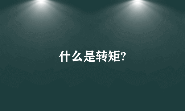 什么是转矩?