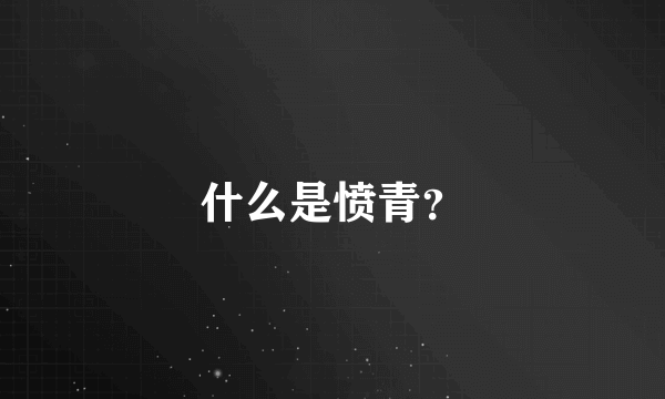 什么是愤青？