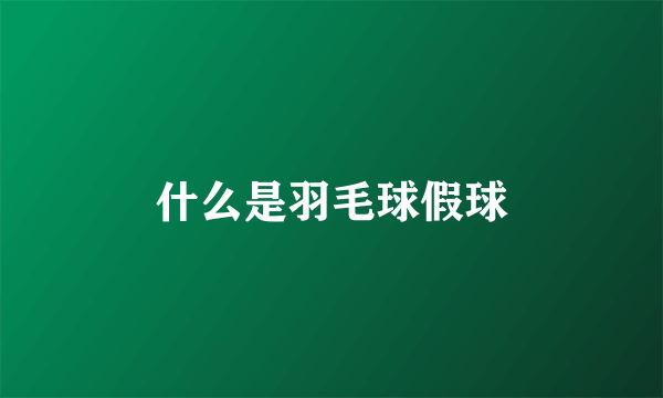 什么是羽毛球假球