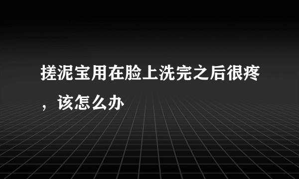 搓泥宝用在脸上洗完之后很疼，该怎么办