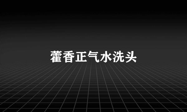 藿香正气水洗头