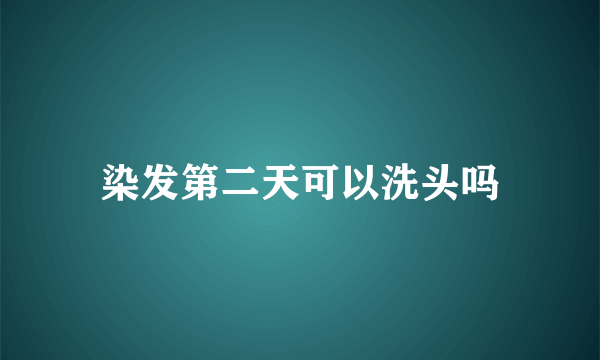染发第二天可以洗头吗