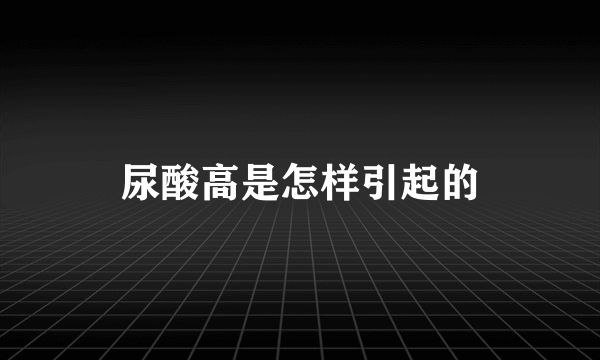 尿酸高是怎样引起的