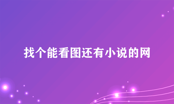 找个能看图还有小说的网