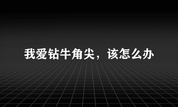 我爱钻牛角尖，该怎么办