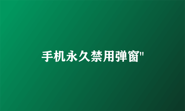 手机永久禁用弹窗