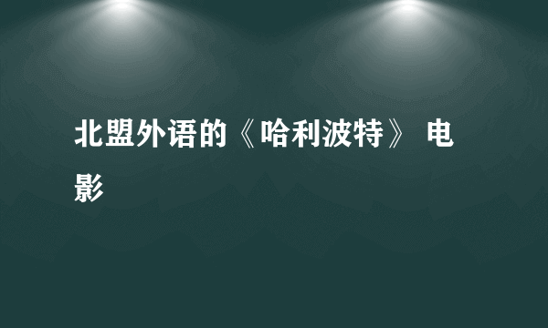 北盟外语的《哈利波特》 电影
