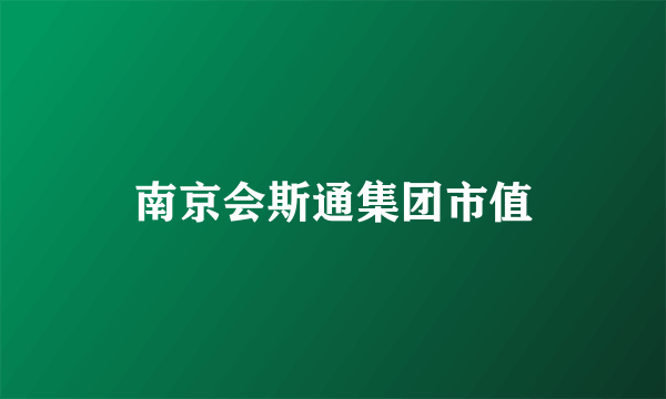 南京会斯通集团市值