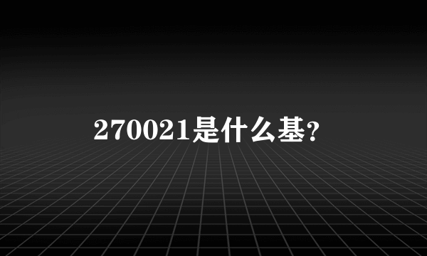 270021是什么基？