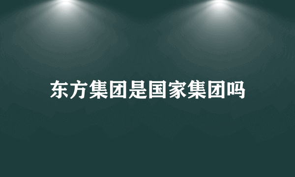 东方集团是国家集团吗