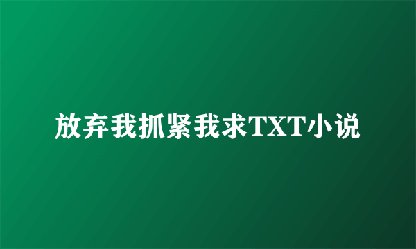放弃我抓紧我求TXT小说