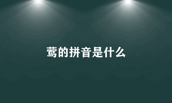莺的拼音是什么
