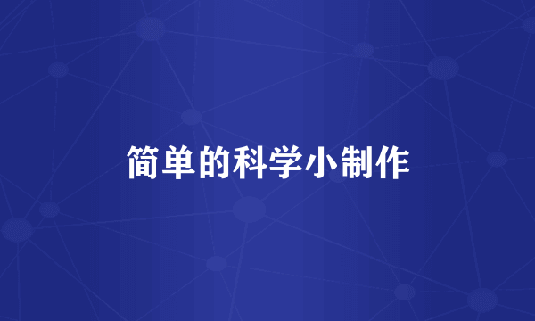 简单的科学小制作